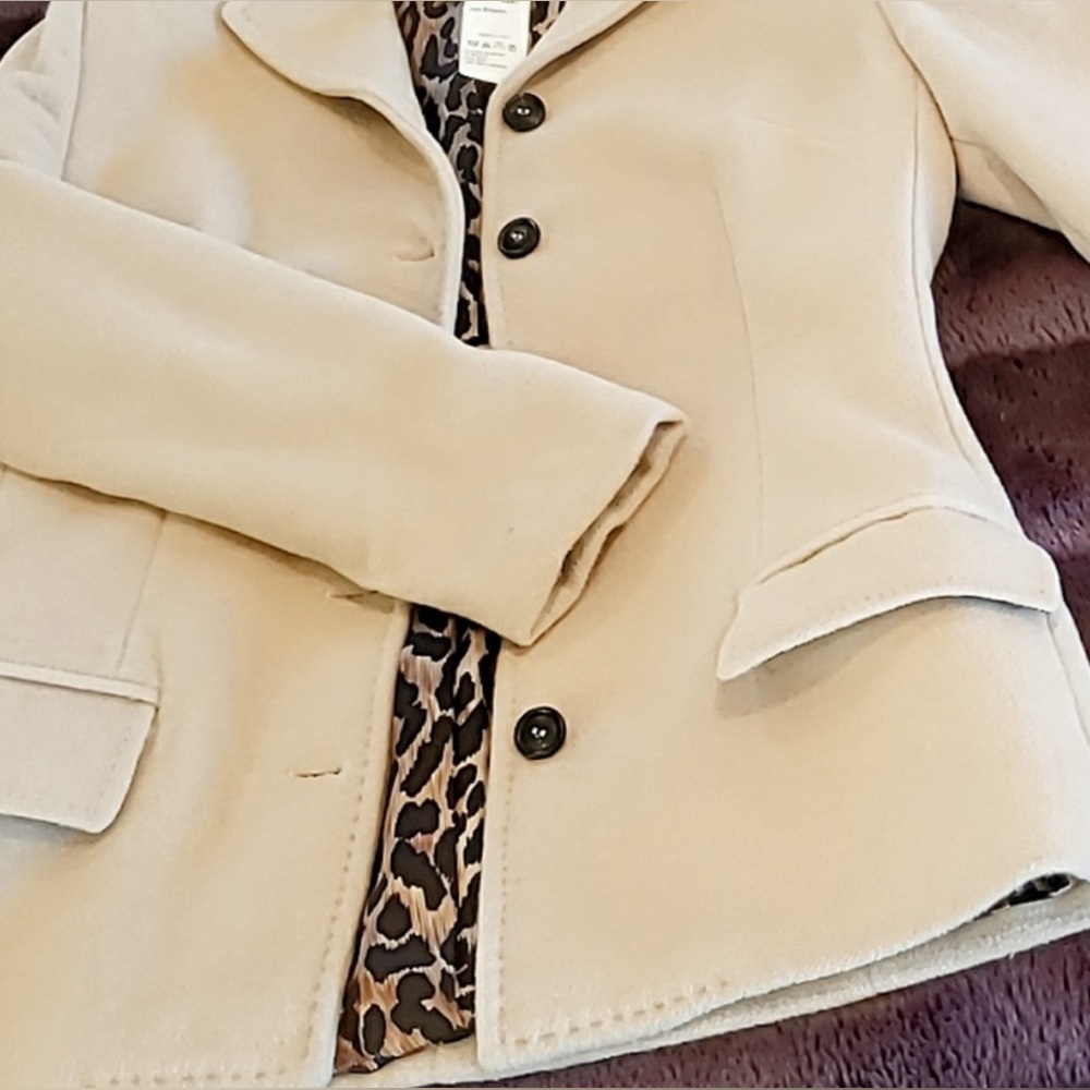 DOLCE & GABBANA Cashmere Fabric with Silk Leopard Print Lining | Size 2